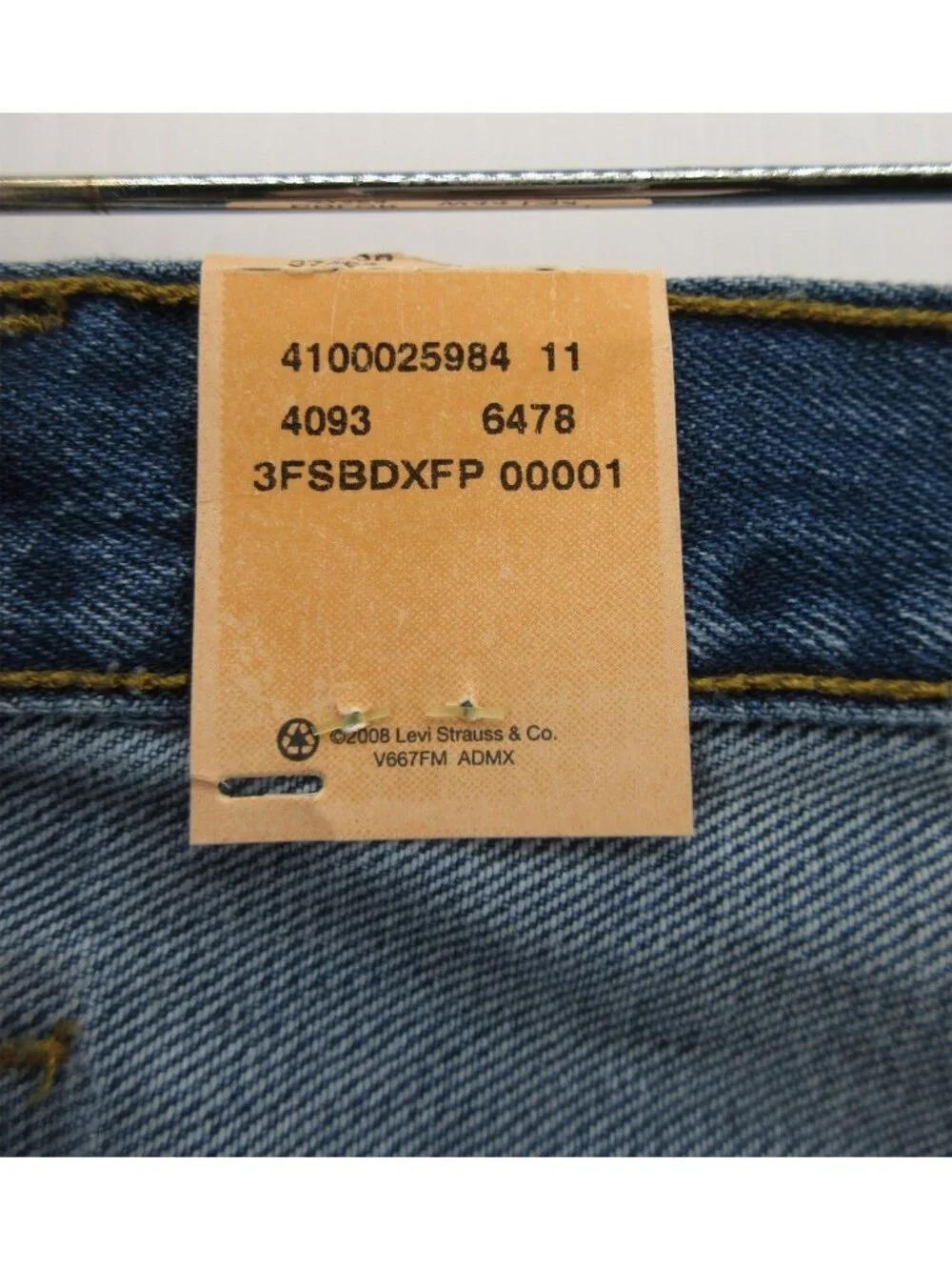Levis 501 Jeans 44X34 Original Fit Straight Leg Button Fly Denim NEW
